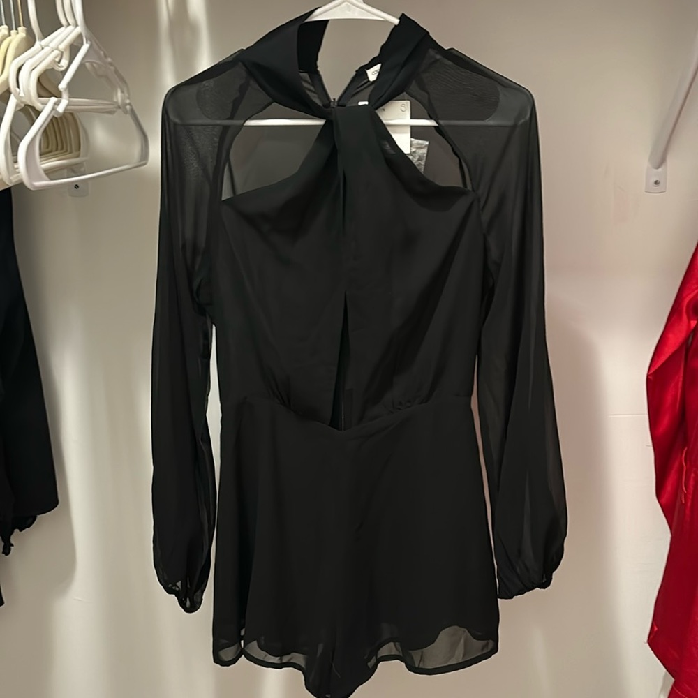 Black romper cotton candy